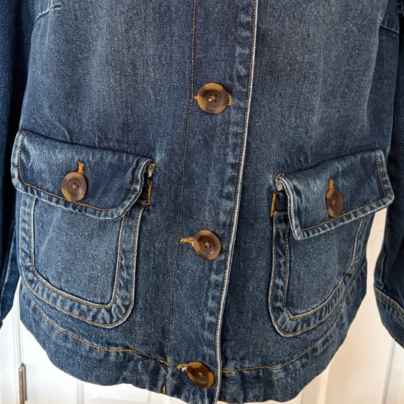 Boden blue denim button-up jacket - Picture 13 of 14
